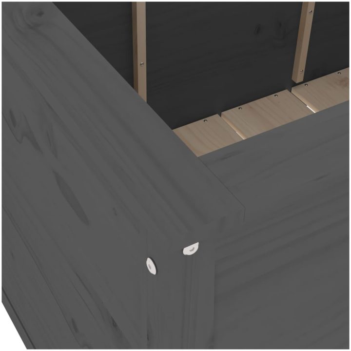 Odlingslåda på ben grå massiv furu vidaXL 119.5 x 82.5 x 78 cm – bild 7