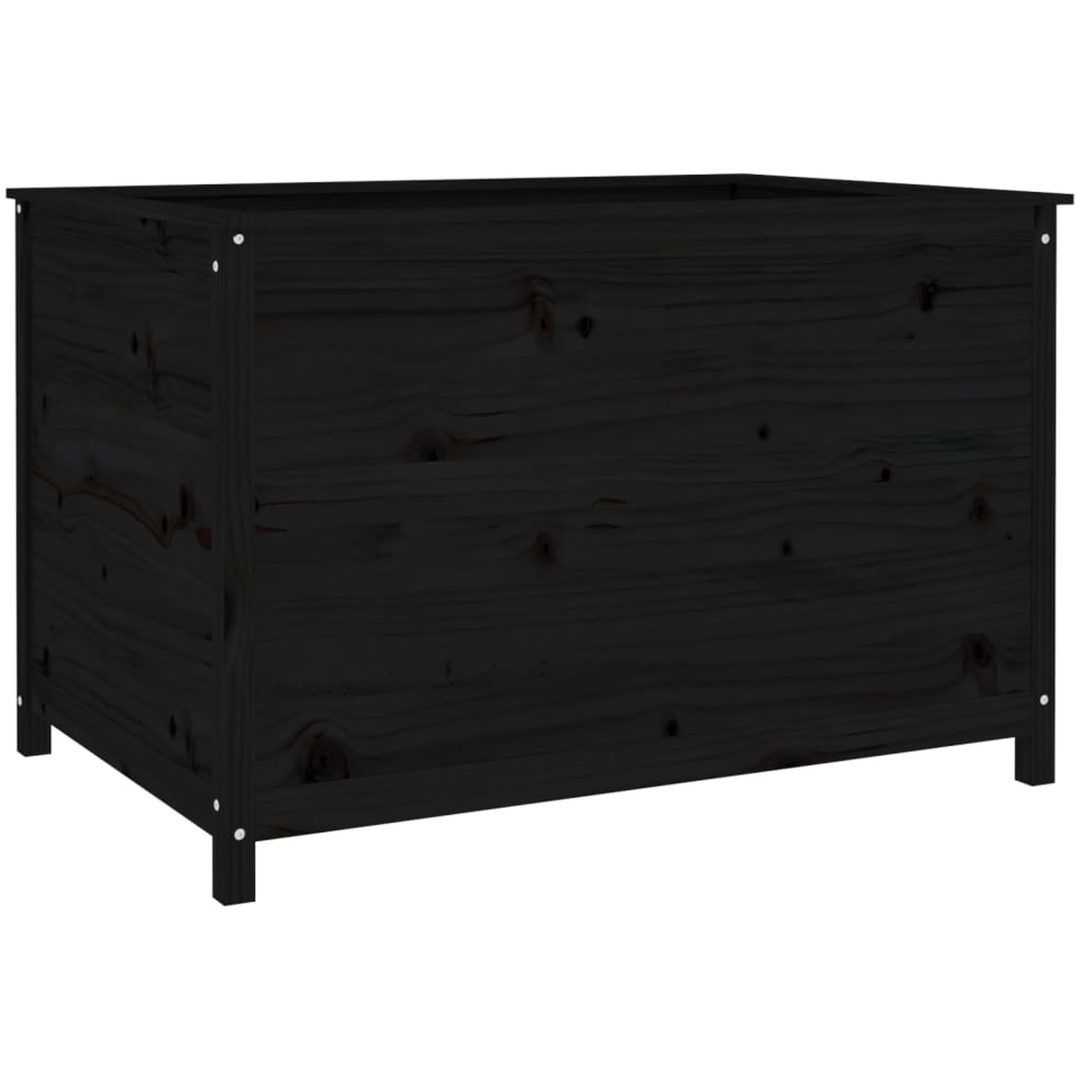 Odlingslåda på ben svart massiv furu vidaXL 119.5 x 82.5 x 78 cm – bild 2