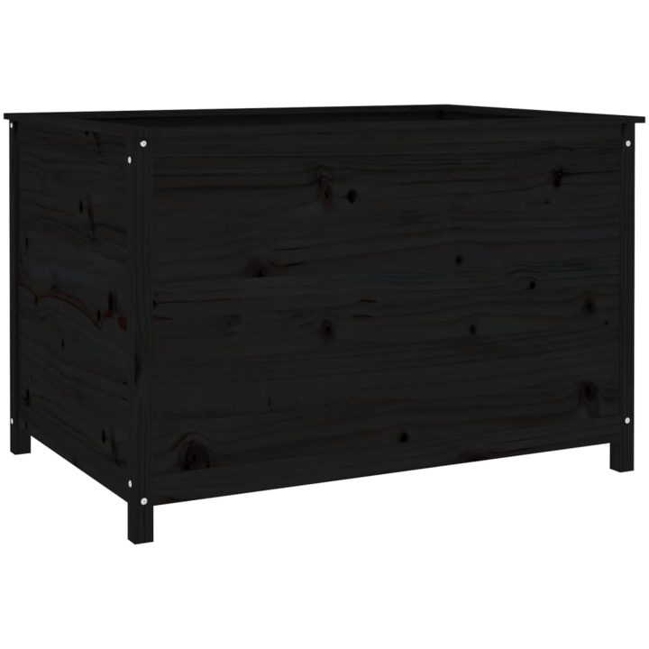 Odlingslåda på ben svart massiv furu vidaXL 119.5 x 82.5 x 78 cm – bild 2