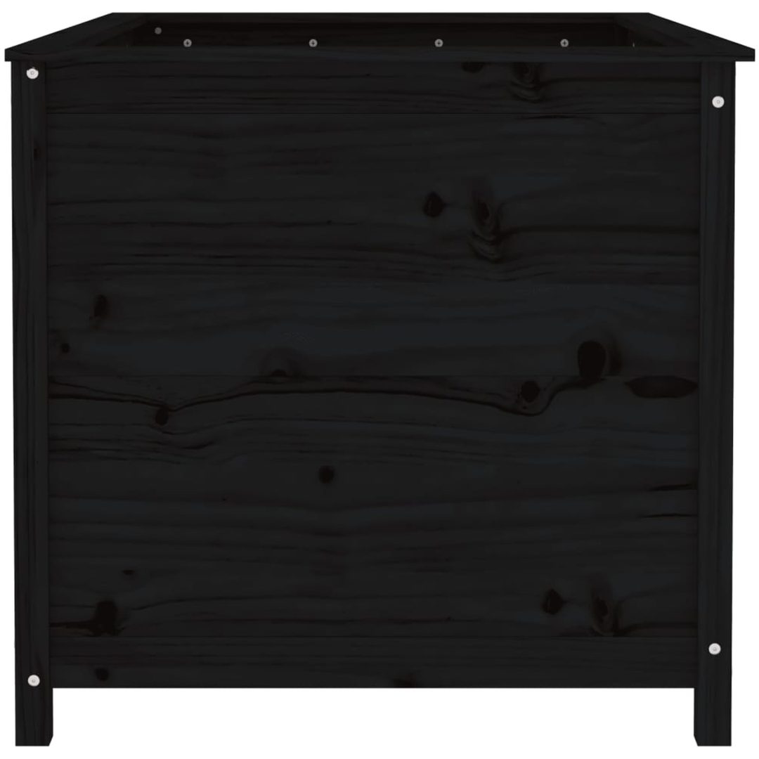 Odlingslåda på ben svart massiv furu vidaXL 119.5 x 82.5 x 78 cm – bild 4