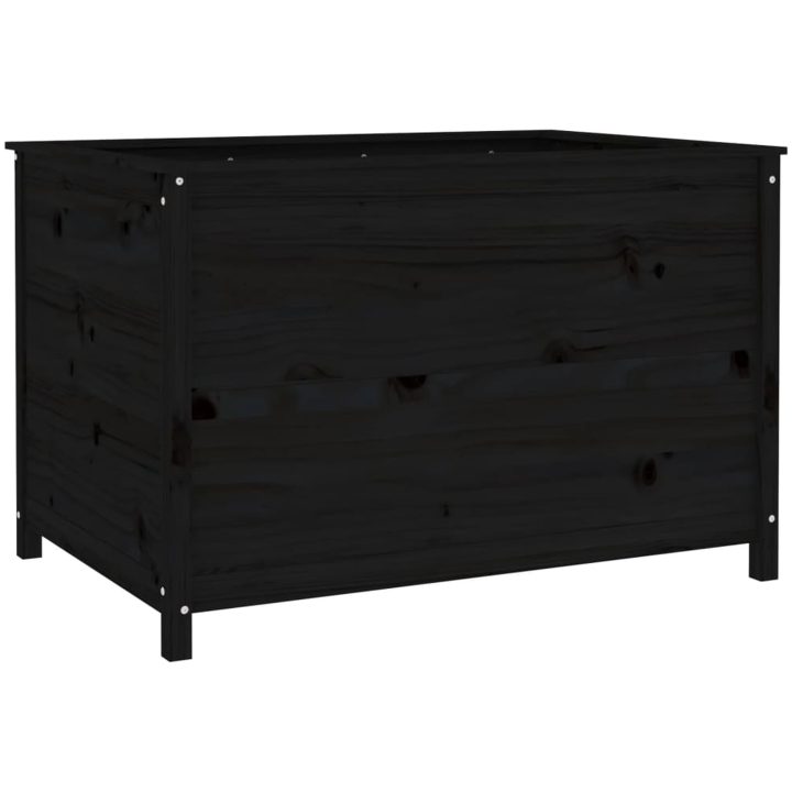 Odlingslåda på ben svart massiv furu vidaXL 119.5 x 82.5 x 78 cm – bild 6