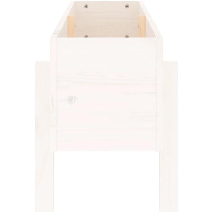 Odlingslåda på ben vit massiv furu vidaXL 101 x 30 x 38 cm – bild 5