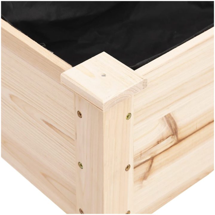 Odlingslåda på hjul med foder massivt granträ vidaXL 118 x 59 x 80 cm – bild 4