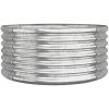 Odlingslåda pulverlackerat stål 80x80x38 cm silver vidaXL 80 x 80 x 36 cm – miniatyr 2