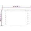 Odlingslåda pulverlackerat stål 80x80x38 cm silver vidaXL 80 x 80 x 36 cm – miniatyr 4