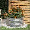 Odlingslåda pulverlackerat stål 80x80x38 cm silver vidaXL 80 x 80 x 36 cm – miniatyr 1
