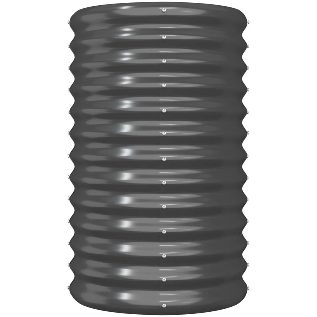 Odlingslåda pulverlackerat stål antracit vidaXL 40 x 40 x 68 cm – bild 3