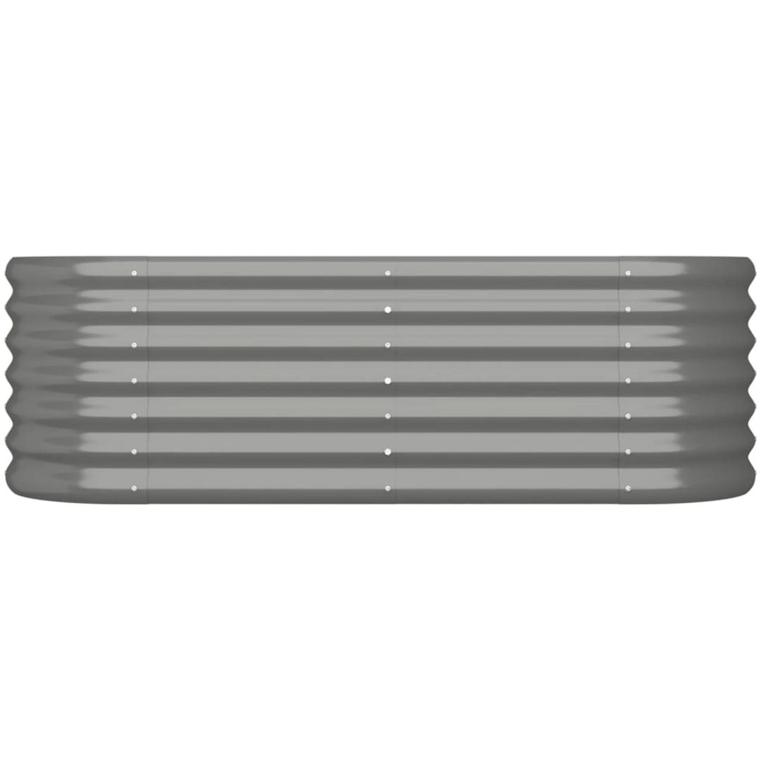 Odlingslåda pulverlackerat stål grå vidaXL 114 x 40 x 36 cm – bild 3