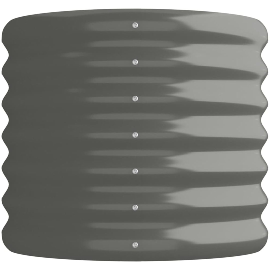 Odlingslåda pulverlackerat stål grå vidaXL 114 x 40 x 36 cm – bild 4