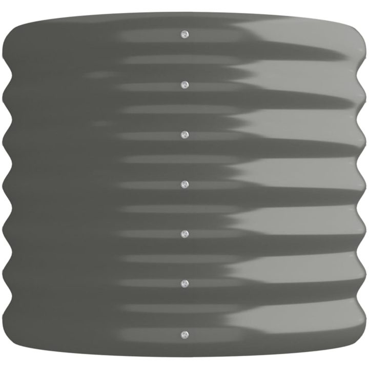 Odlingslåda pulverlackerat stål grå vidaXL 114 x 40 x 36 cm – bild 4
