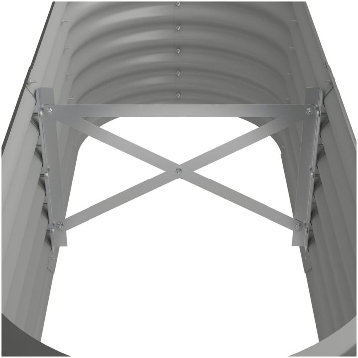 Odlingslåda pulverlackerat stål grå vidaXL 114 x 40 x 36 cm – bild 5