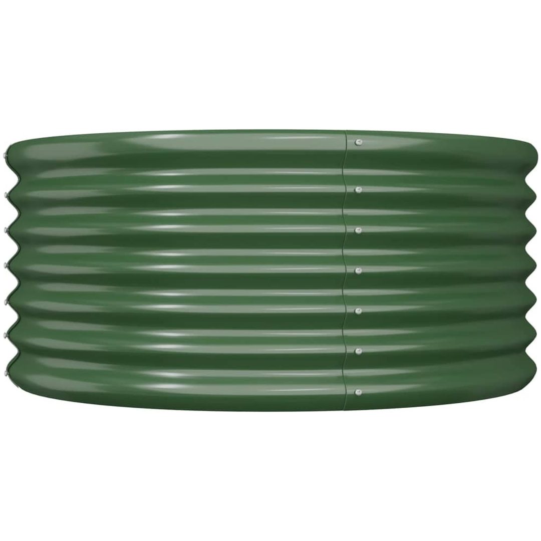 Odlingslåda pulverlackerat stål grön vidaXL 80 x 80 x 36 cm – bild 3