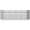 Odlingslåda pulverlackerat stål silver vidaXL 114 x 40 x 36 cm – miniatyr 3