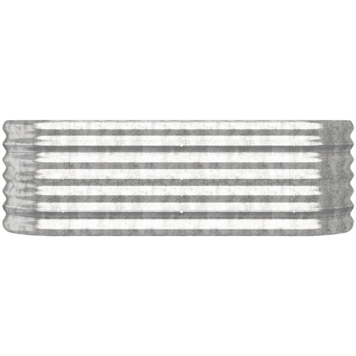 Odlingslåda pulverlackerat stål silver vidaXL 114 x 40 x 36 cm – bild 3