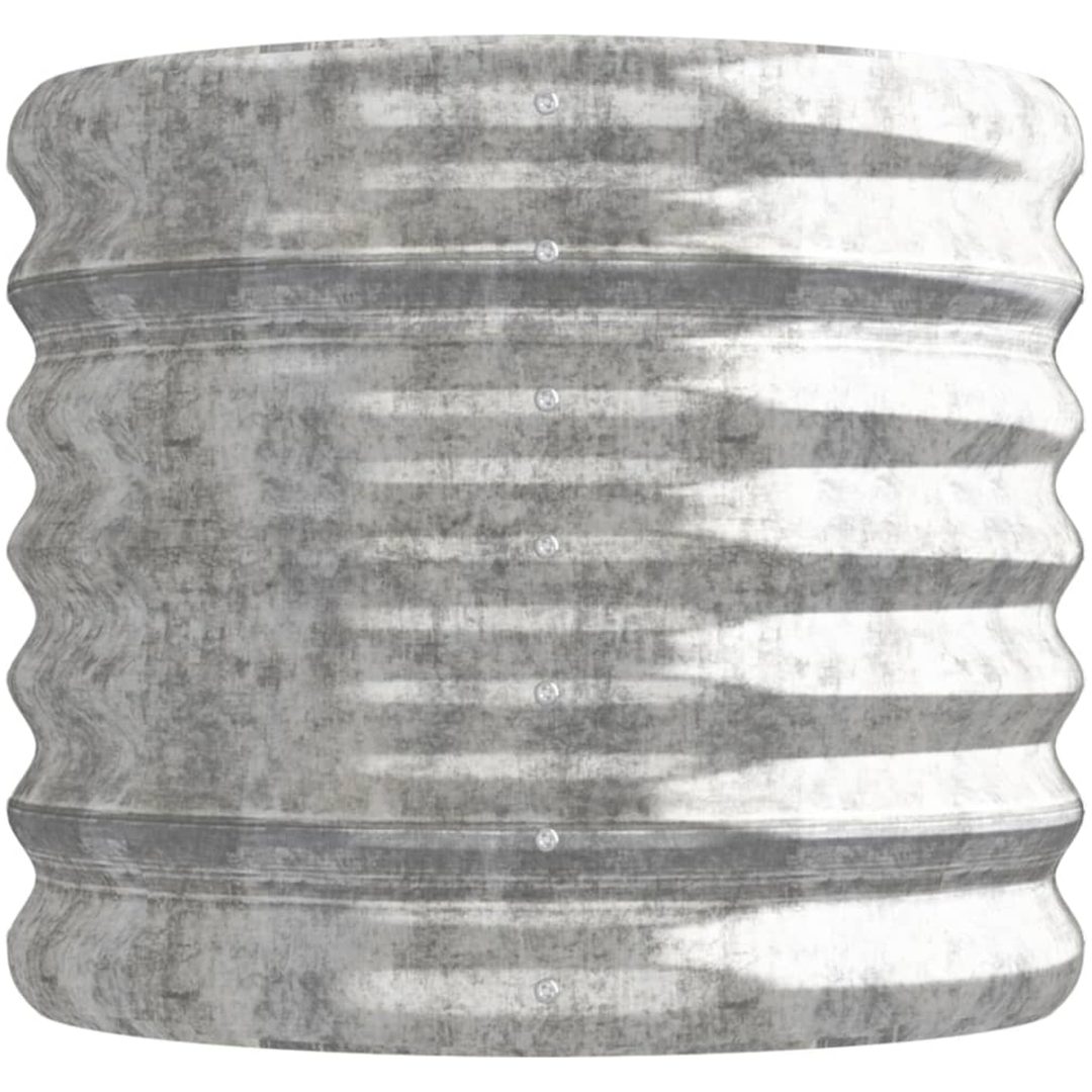 Odlingslåda pulverlackerat stål silver vidaXL 114 x 40 x 36 cm – bild 4