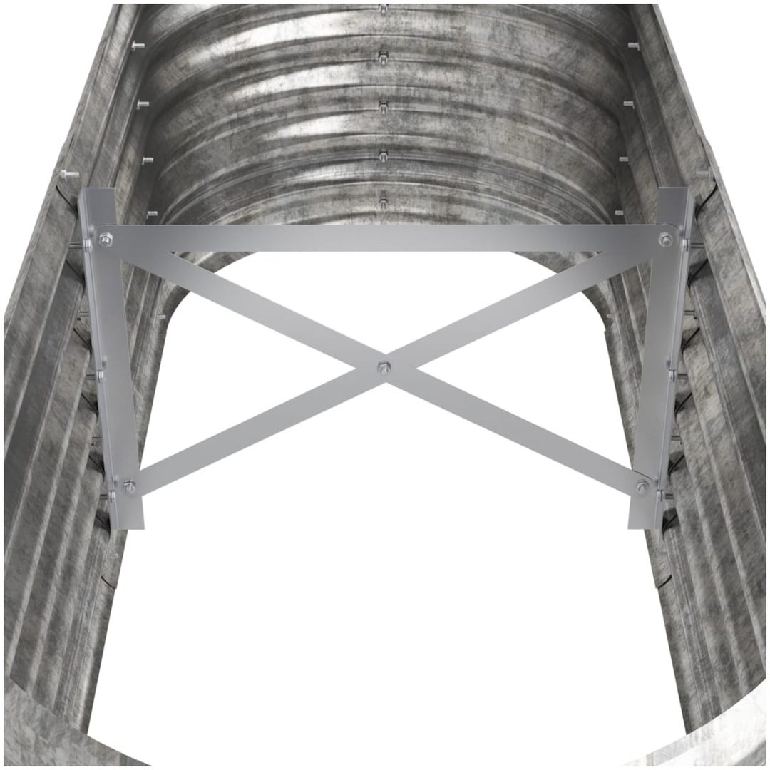 Odlingslåda pulverlackerat stål silver vidaXL 114 x 40 x 36 cm – bild 5