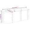 Odlingslåda pulverlackerat stål silver vidaXL 114 x 40 x 36 cm – miniatyr 6
