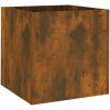 Odlingslåda rökfärgad ek 40x40x40 cm konstruerat trä vidaXL – miniatyr 2