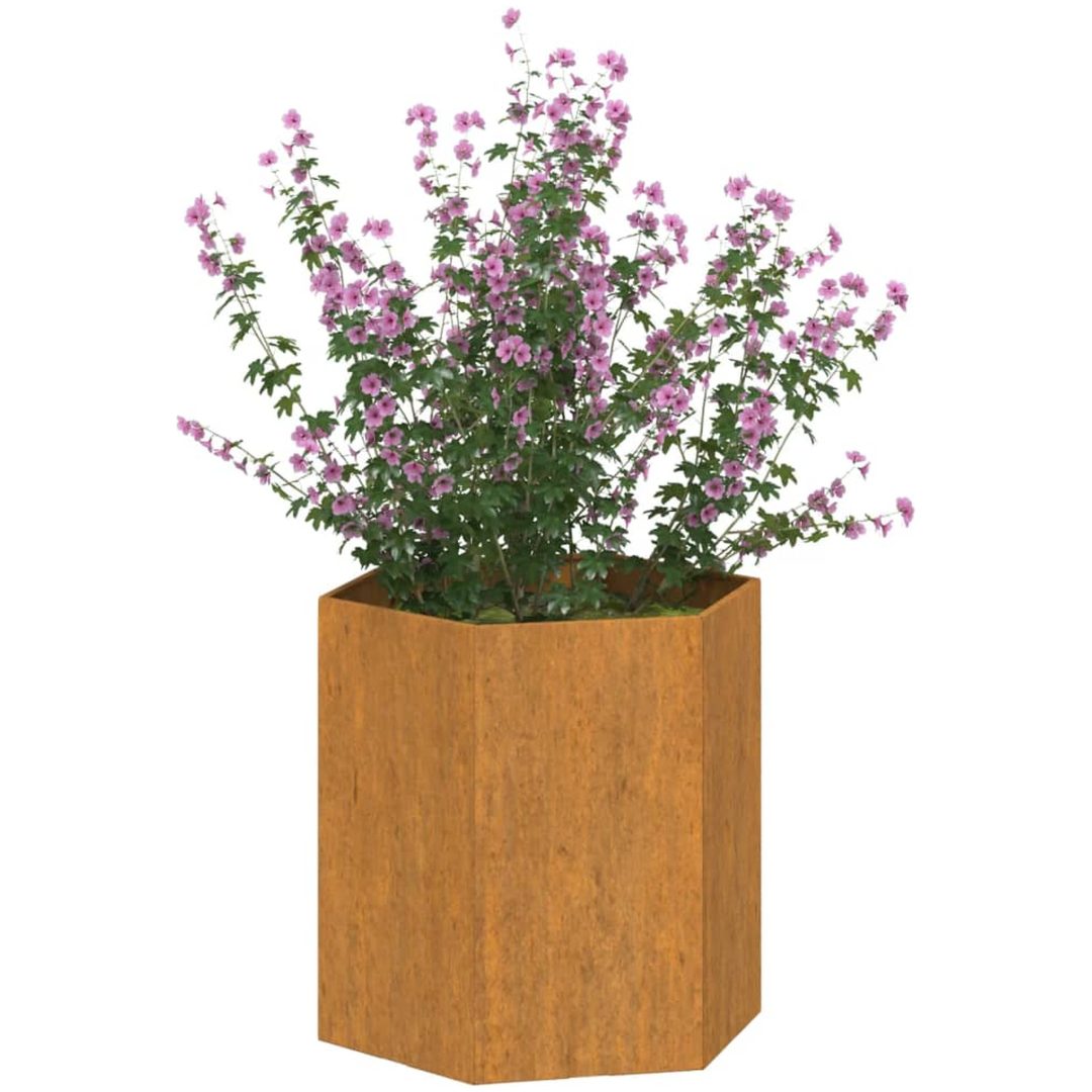 Odlingslåda rostfärgad rosttrögt stål vidaXL 40 x 40 x 45 cm – bild 3