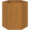 Odlingslåda rostfärgad rosttrögt stål vidaXL 40 x 40 x 45 cm – miniatyr 5