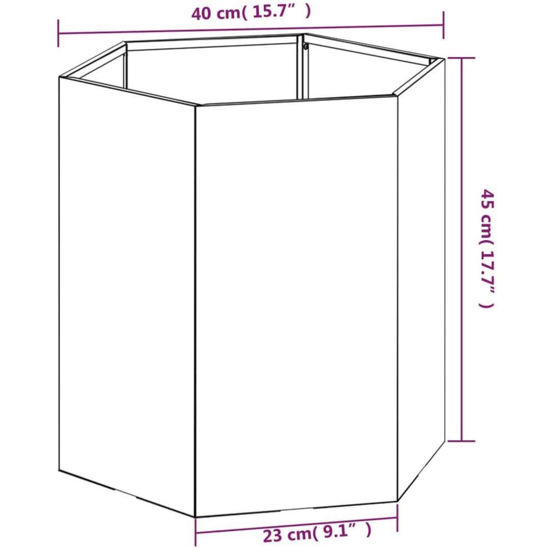 Odlingslåda rostfärgad rosttrögt stål vidaXL 40 x 40 x 45 cm – bild 10