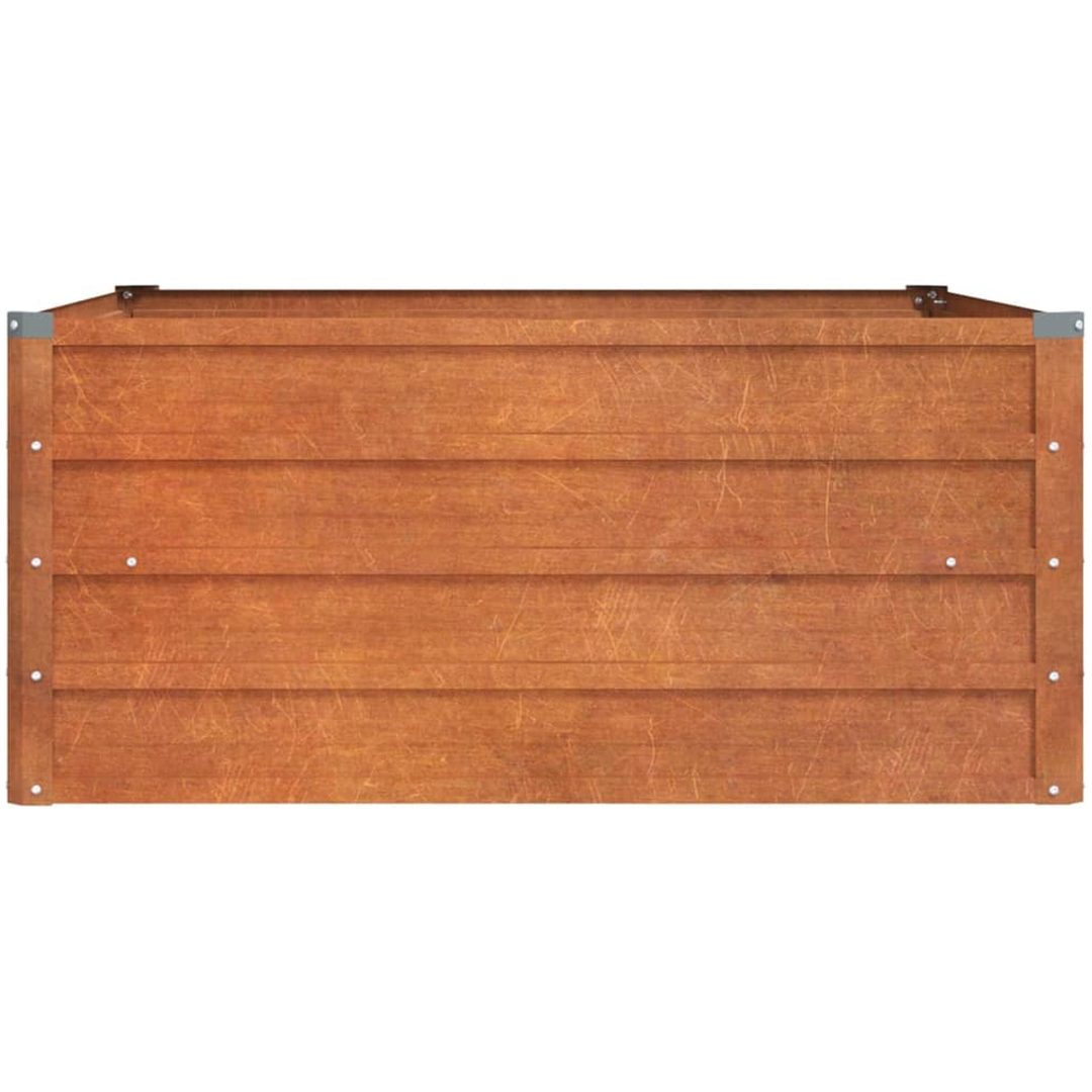 Odlingslåda rostig rosttrögt stål vidaXL 100 x 100 x 45 cm – bild 4