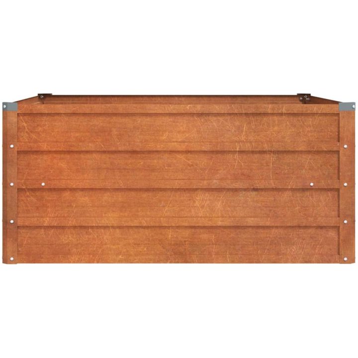 Odlingslåda rostig rosttrögt stål vidaXL 100 x 100 x 45 cm – bild 4