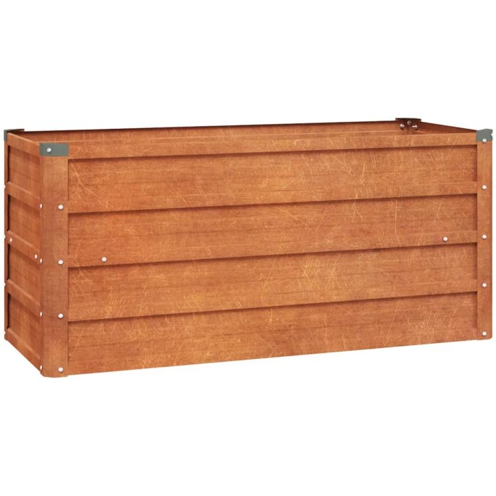 Odlingslåda rostig rosttrögt stål vidaXL 100 x 40 x 45 cm – bild 2