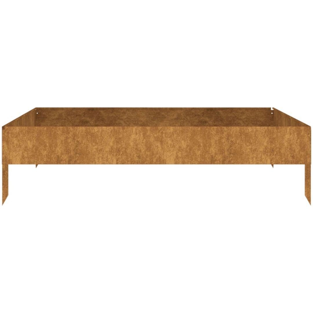 Odlingslåda rosttrögt stål vidaXL 100 x 100 x 26 cm – bild 3