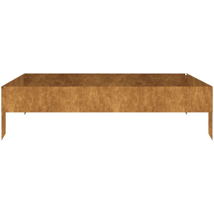 Odlingslåda rosttrögt stål vidaXL 100 x 100 x 26 cm – bild 3