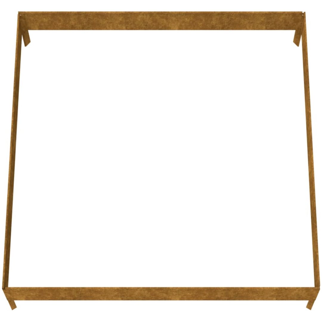 Odlingslåda rosttrögt stål vidaXL 100 x 100 x 26 cm – bild 5