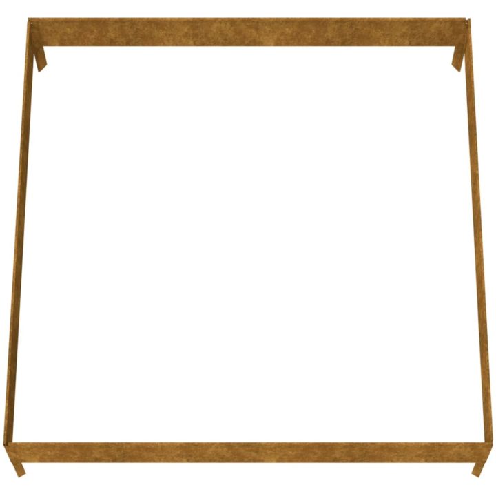 Odlingslåda rosttrögt stål vidaXL 100 x 100 x 26 cm – bild 5