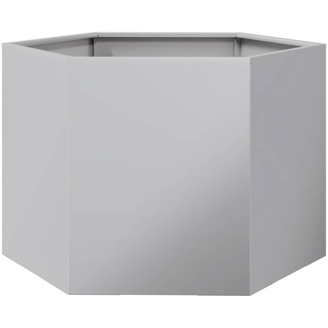 Odlingslåda sexkantig galvaniserat stål vidaXL 69 x 60 x 45 cm – bild 2