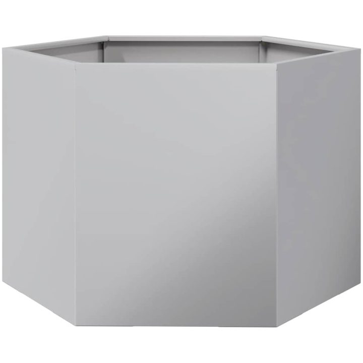 Odlingslåda sexkantig galvaniserat stål vidaXL 69 x 60 x 45 cm – bild 2