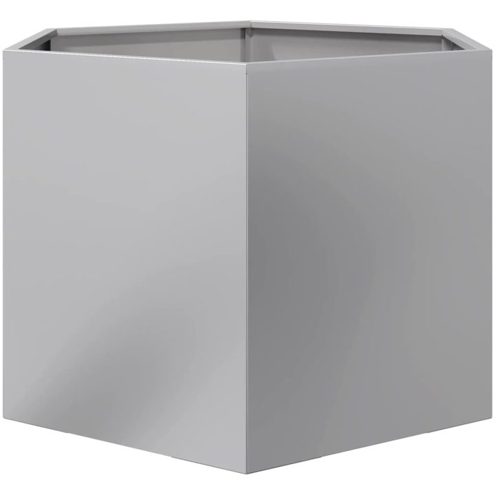 Odlingslåda sexkantig galvaniserat stål vidaXL 69 x 60 x 45 cm – bild 4