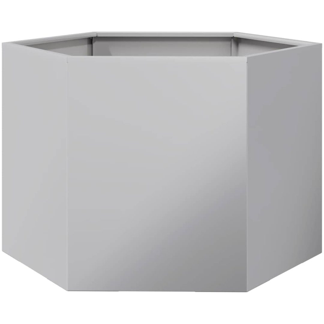 Odlingslåda sexkantig galvaniserat stål vidaXL 69 x 60 x 45 cm – bild 6