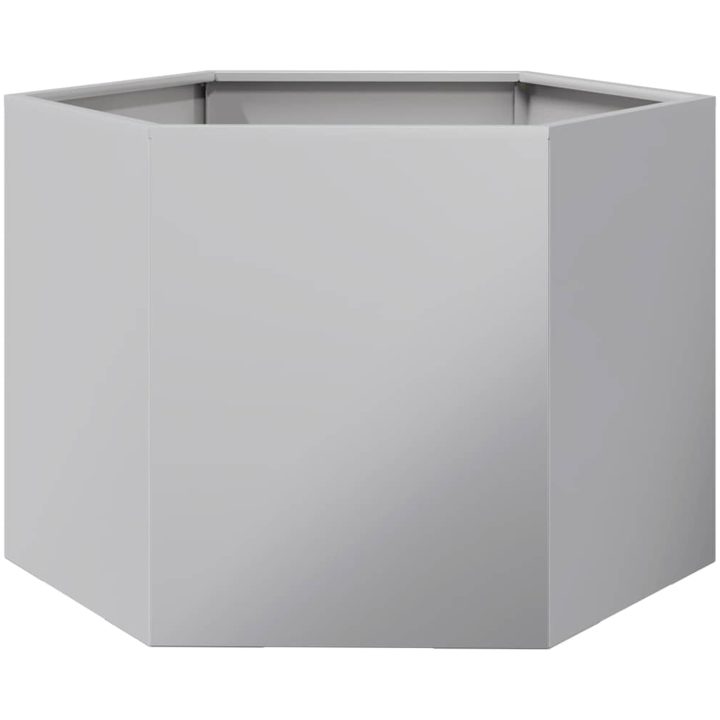 Odlingslåda sexkantig galvaniserat stål vidaXL 69 x 60 x 45 cm – bild 6
