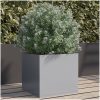 Odlingslåda silver galvaniserat stål vidaXL 32 x 30 x 29 cm – miniatyr 1