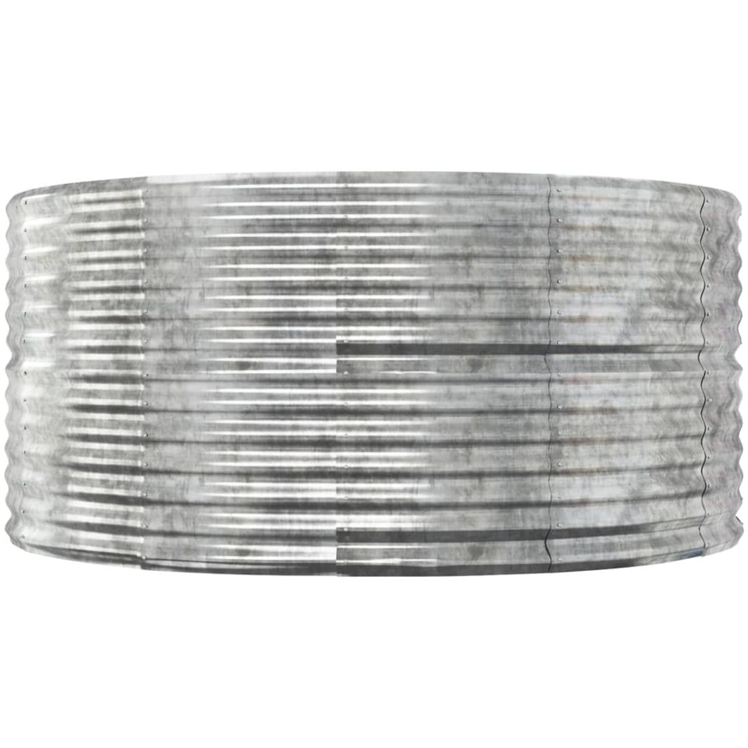 Odlingslåda silver pulverlackerat stål vidaXL 140 x 140 x 68 cm – bild 3