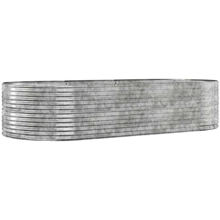 Odlingslåda silver pulverlackerat stål vidaXL 291 x 140 x 68 cm – bild 2