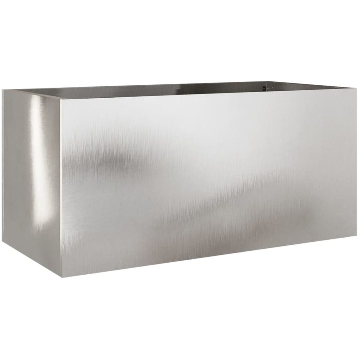 Odlingslåda silver rostfritt stål vidaXL 62 x 30 x 29 cm – bild 2