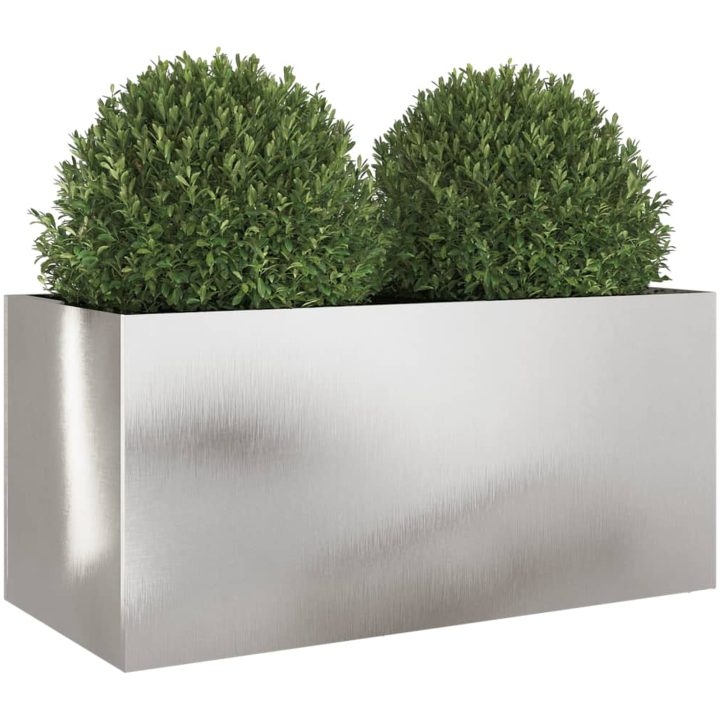 Odlingslåda silver rostfritt stål vidaXL 62 x 30 x 29 cm – bild 4