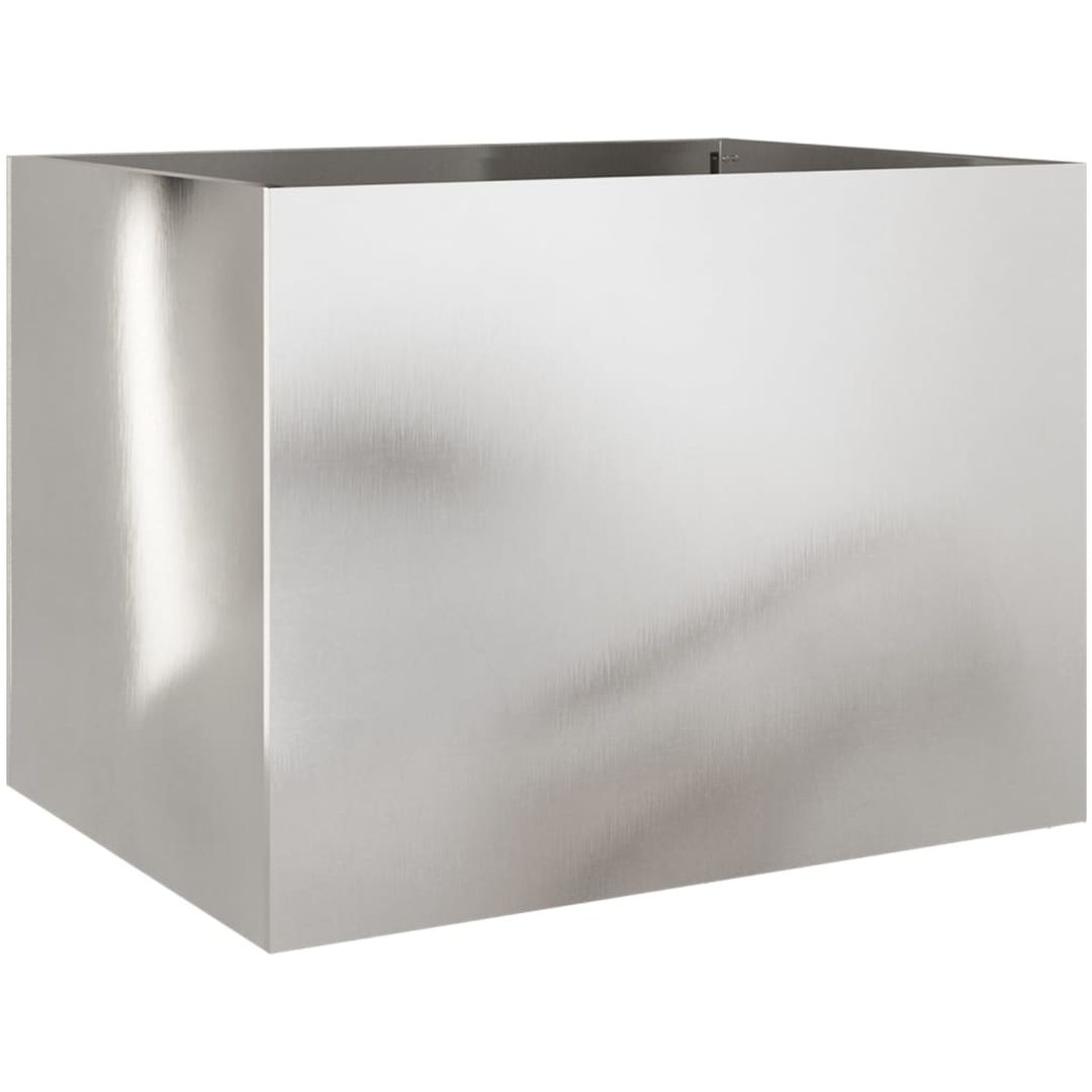 Odlingslåda silver rostfritt stål vidaXL 62 x 47 x 46 cm – bild 2
