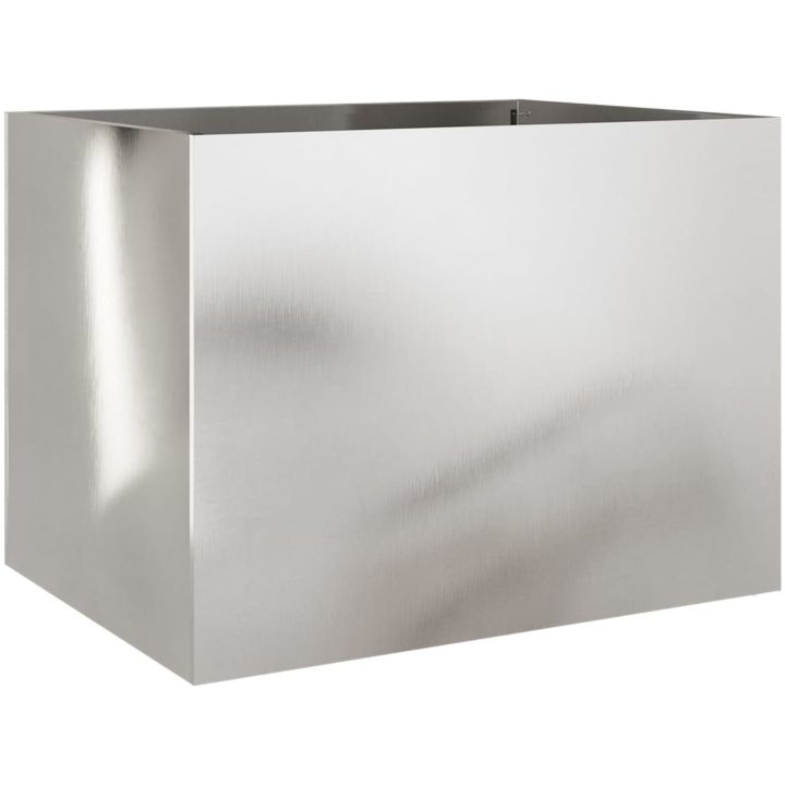 Odlingslåda silver rostfritt stål vidaXL 62 x 47 x 46 cm – bild 2