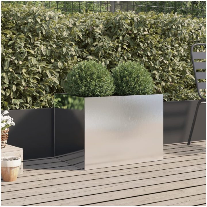 Odlingslåda silver rostfritt stål vidaXL 62 x 47 x 46 cm – bild 3