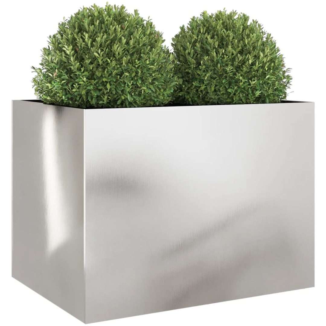 Odlingslåda silver rostfritt stål vidaXL 62 x 47 x 46 cm – bild 4