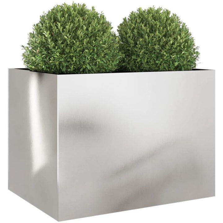 Odlingslåda silver rostfritt stål vidaXL 62 x 47 x 46 cm – bild 4