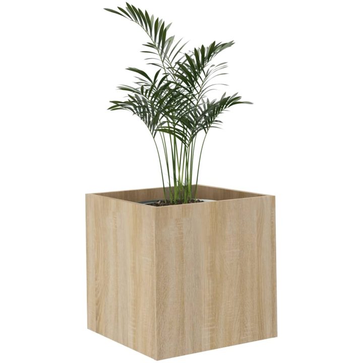 Odlingslåda sonoma ek 40x40x40 cm konstruerat trä vidaXL – bild 4