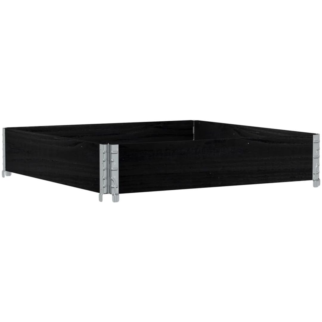 Odlingslåda svart 100x100 cm massiv furu vidaXL 100 x 100 x 21.5 cm – bild 2