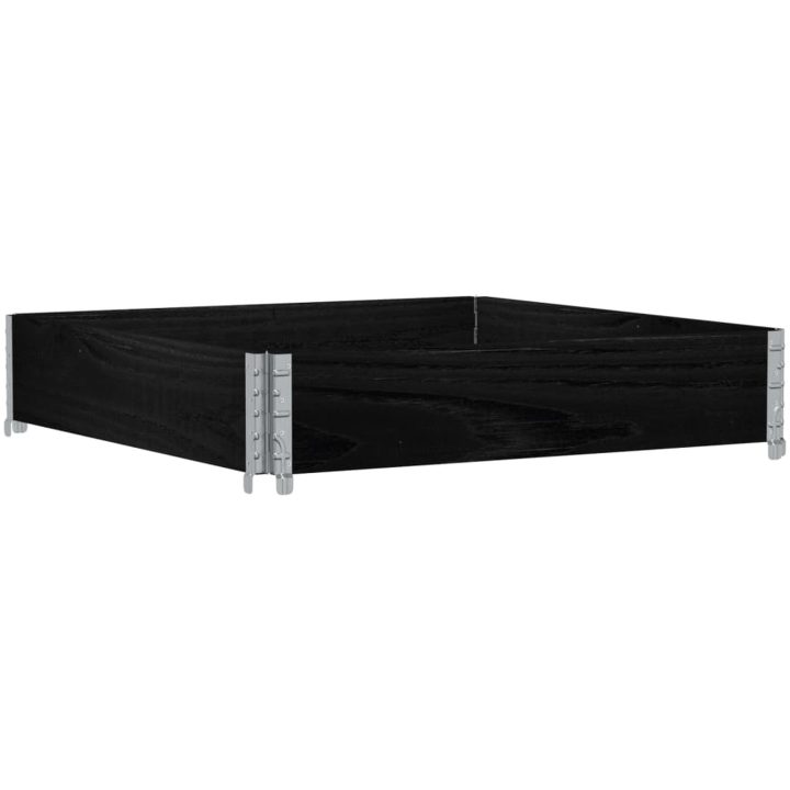 Odlingslåda svart 100x100 cm massiv furu vidaXL 100 x 100 x 21.5 cm – bild 5